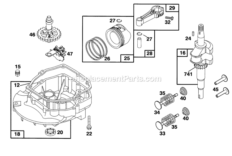 Engine 7 Diagram and Parts List for 10761B (4900001-4999999)(1994) Lawn Boy Lawn Mower